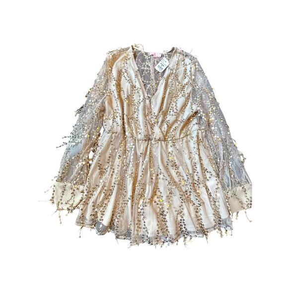 NWT -Paradiso Gold Sequin Romper - Size XL - Picture 14 of 15